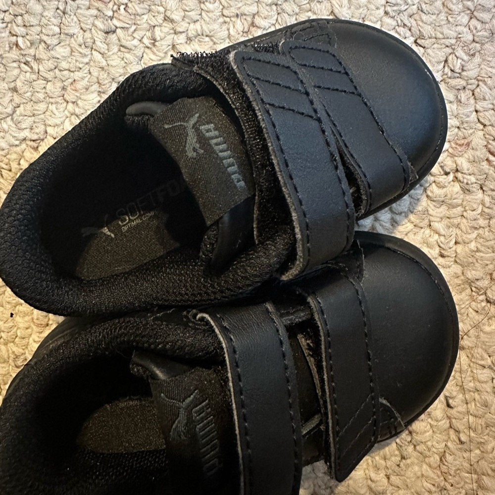 Puma Baby Basket Classic Hook And Loop Sneakers Black US 4c